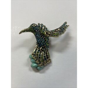 Heidi Daus "Sincere Joy" Crystal Hummingbird Dangle Pin/Enhancer Pendant NWOT